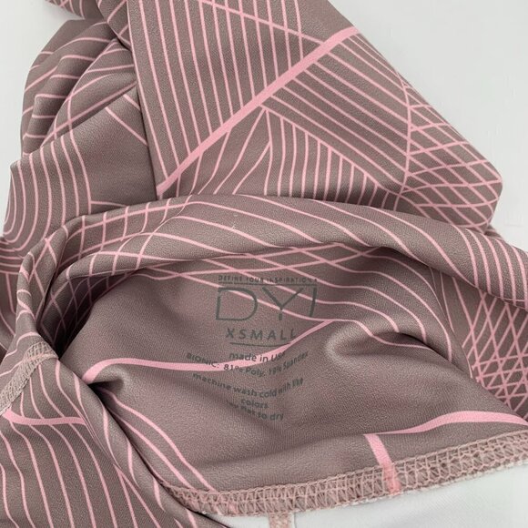 DYI pink gray compression leggings active lines woman XS - Picture 4 of 4